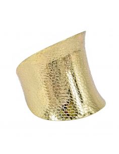 Bracelet manchette croco écaille 2