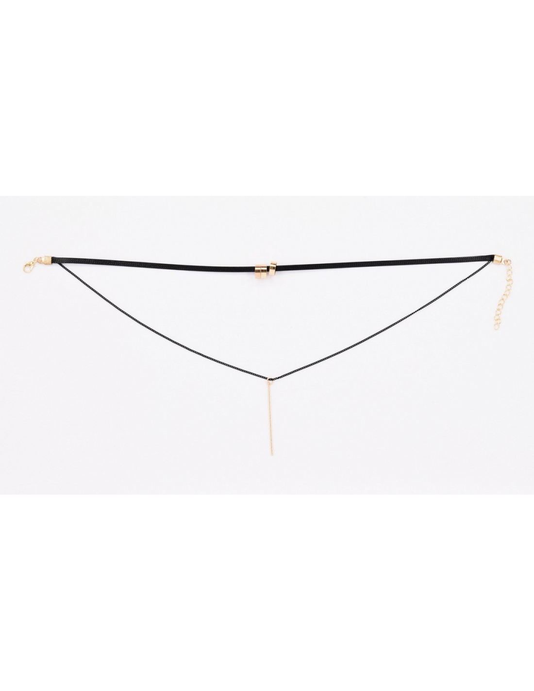Collier Ras De Cou (choker) En Cuir Réglable - Avec Rivets Cône - 3 Couleurs (Noir, Rouge, Brun) - Longueur 35.5-40 Cm