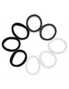 Lot de 8 élastiques noir et blanc 2