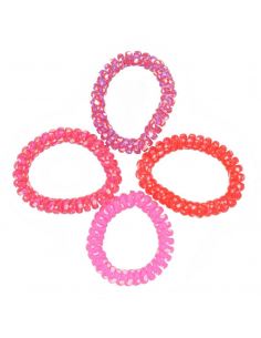 Lot de 4 élastiques ressort rose 2