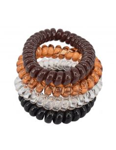Lot de 4 élastiques ressort marron
