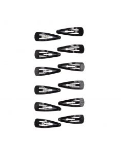 Lot de 10 barrettes clic-clac noir 2